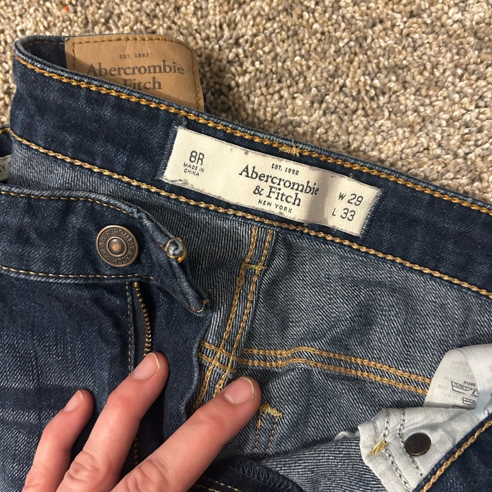 Abercrombie & Fitch Dark Blue Denim Pants
